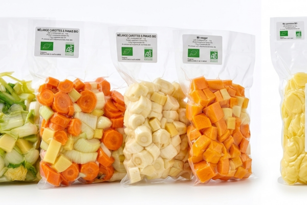 Les légumes d'Itinér'Air Gourmand mis sous vide à Beauvais